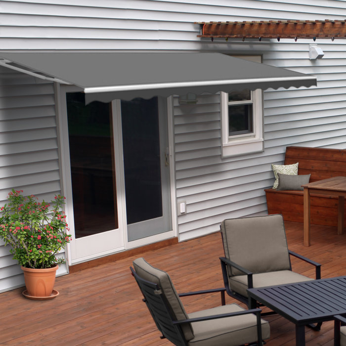 ALEKO Manual Retraction Slope Patio Awning & Reviews Wayfair